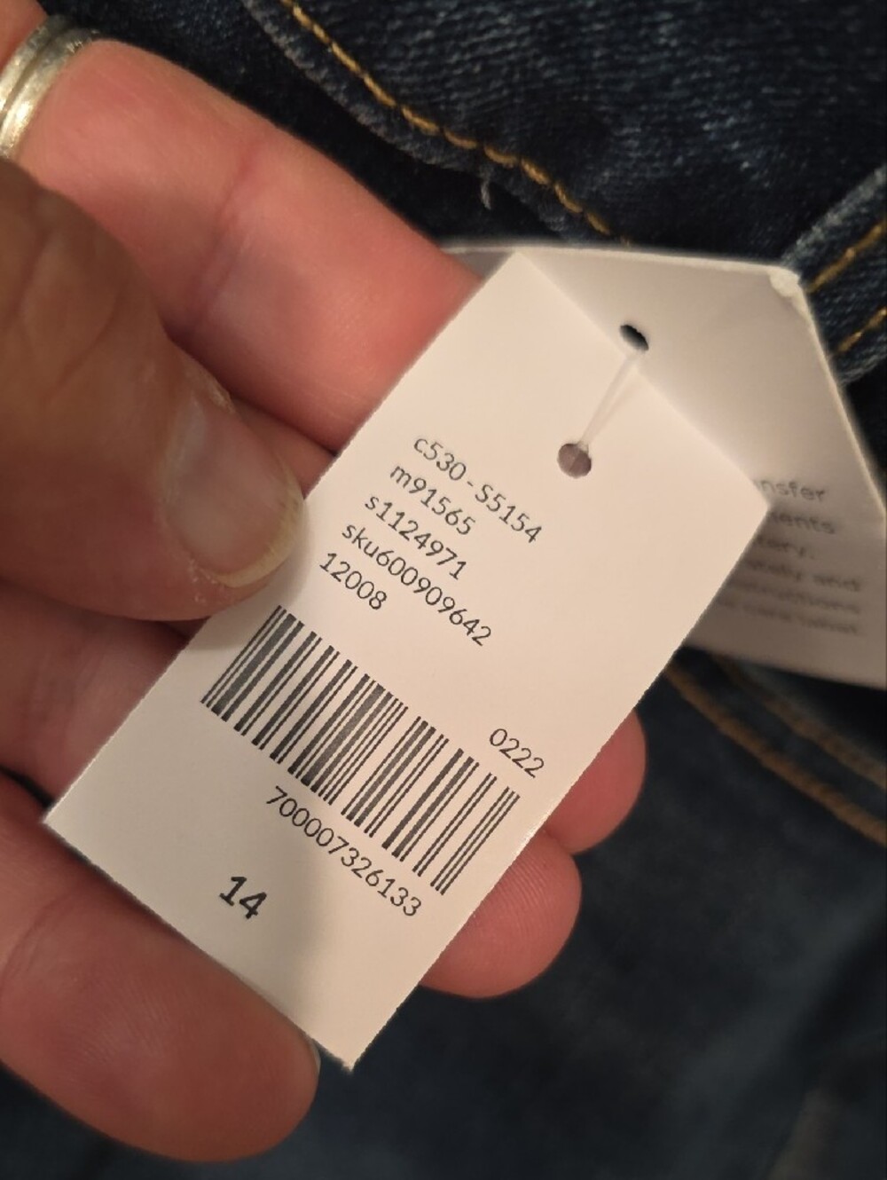 Lane Bryant Dark Blue Boyfriend Jeans with Cuffed Hem - Picture 4 of 5